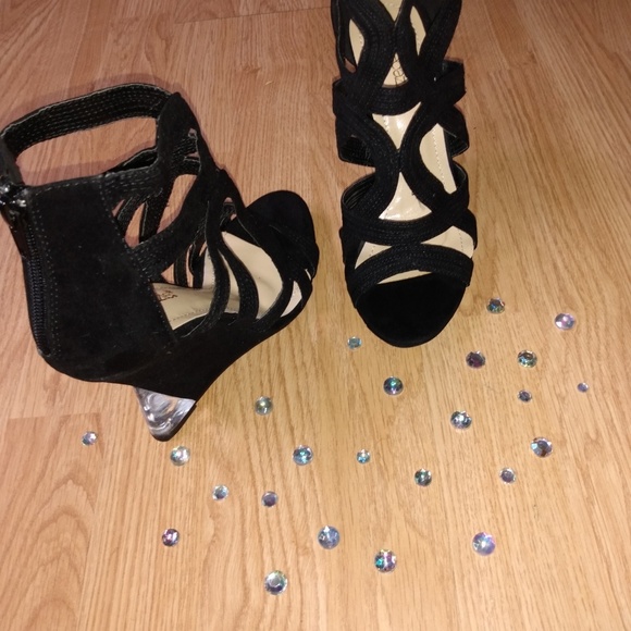 Sexy wedge glass SHOE DAZZLE heel NWOT - Picture 4 of 7